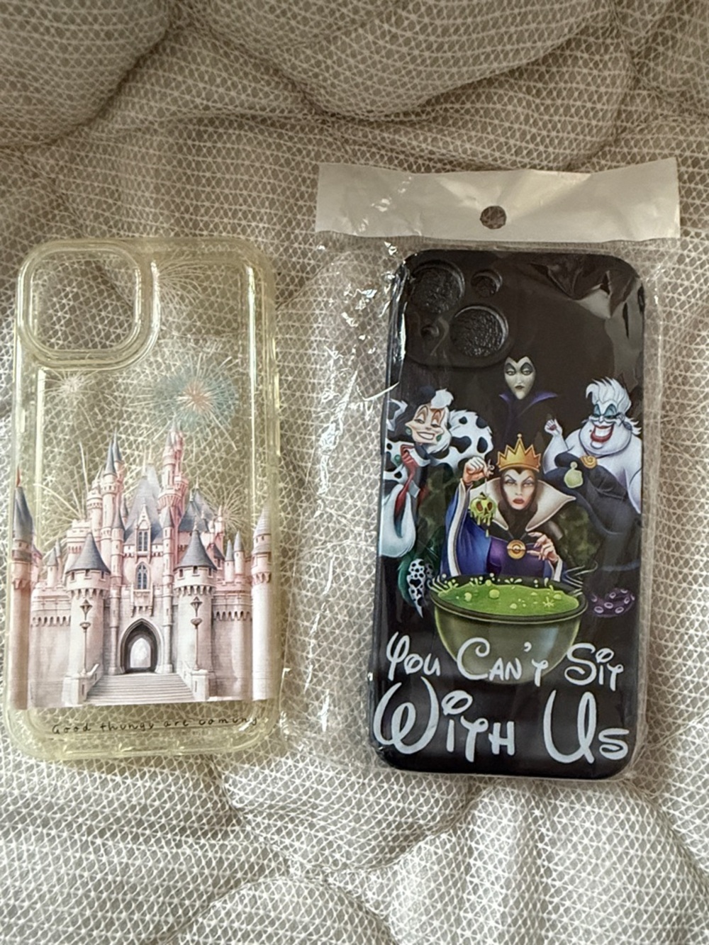 Iphone 14 Disney Clear Castle & Villains Silicone Phone Case Duo